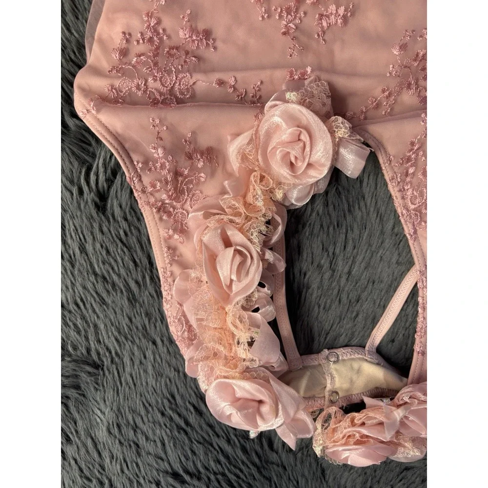 Weismann Dance Costume Ballet Outfit TuTu Womens Adult SA Pink Matching Hair Pin - Picture 10 of 13